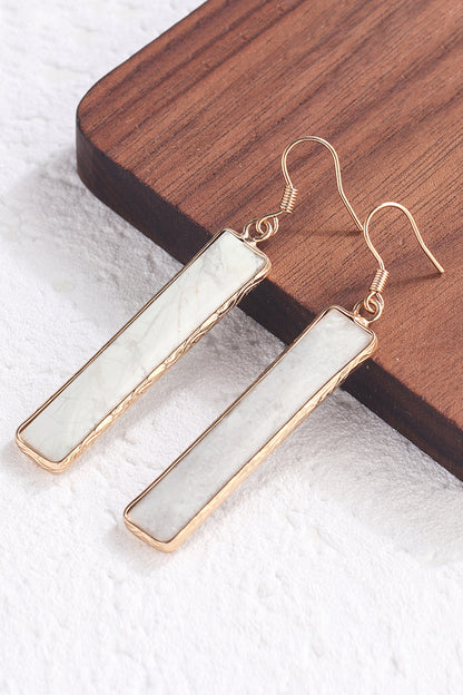 Natural Stone Drop Earrings